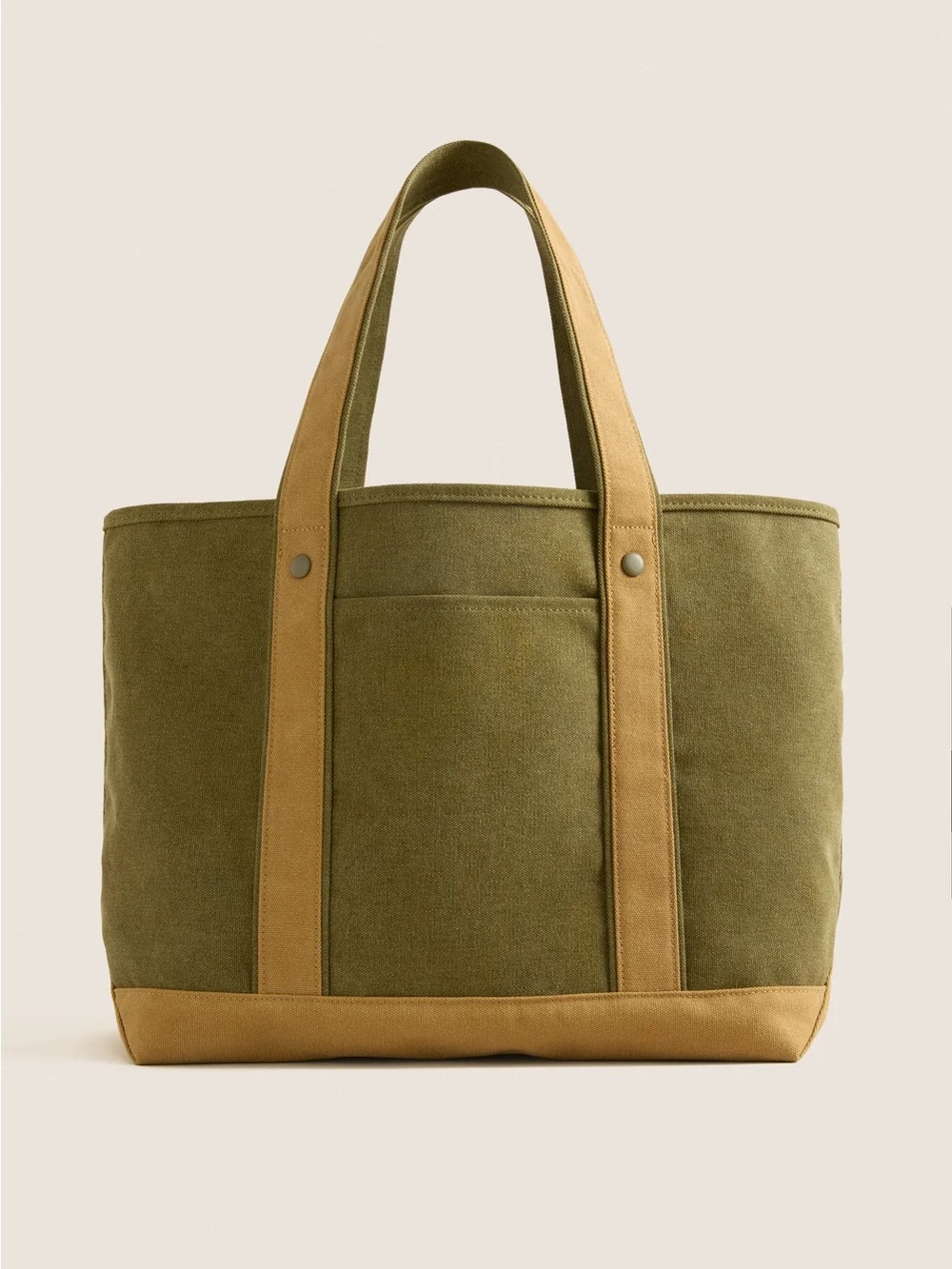 Large Olive Heritage Canvas Tote